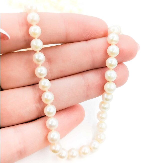 Necklace Strand 5.5mm Akoya Pearls 14ky 25" mm 225012253