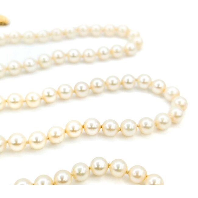 Necklace Strand 5.5mm Akoya Pearls 14ky 25" mm 225012253