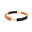 Bracelet 7mm Tube Red Jade/Onyx 14ky 4 Section 7.5" 7mm 225013254