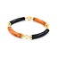 Bracelet 7mm Tube Red Jade/Onyx 14ky 4 Section 7.5" 7mm 225013254