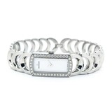  Watch Movado Rondiro 845H51411S .36ctw Round Diamonds 28x15 Stainless 7.25" Watch Only 225016601