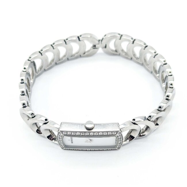 Watch Movado Rondiro 845H51411S .36ctw Round Diamonds 28x15 Stainless 7.25" Watch Only 225016601