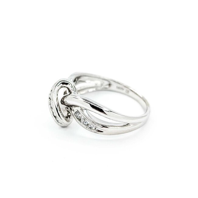 Ring Twist .25ctw Round Diamonds Milgrain 14kw sz7 225010006