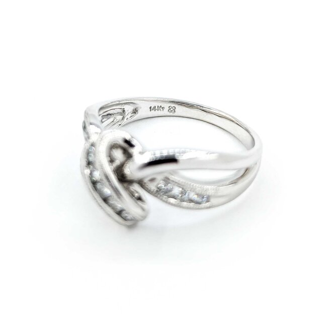 Ring Twist .25ctw Round Diamonds Milgrain 14kw sz7 225010006