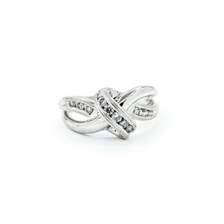 Ring Twist .25ctw Round Diamonds Milgrain 14kw sz7 225010006