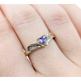  Ring .015ctw Single Cut Diamonds .30ctw Tanzanite 14ky sz7.5 225010162