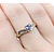 Ring .015ctw Single Cut Diamonds .30ctw Tanzanite 14ky sz7.5 225010162