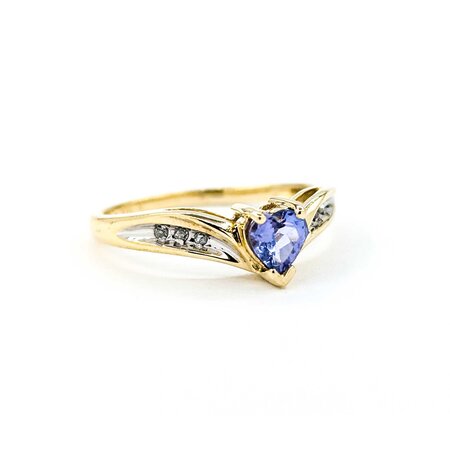 Ring .015ctw Single Cut Diamonds .30ctw Tanzanite 14ky sz7.5 225010162