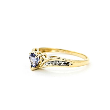 Ring .015ctw Single Cut Diamonds .30ctw Tanzanite 14ky sz7.5 225010162