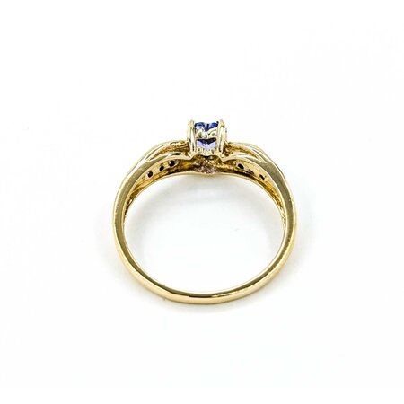 Ring .015ctw Single Cut Diamonds .30ctw Tanzanite 14ky sz7.5 225010162