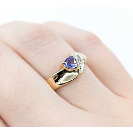 Ring .005ctw Single Cut Diamonds .30ct Tanzanite 10ky sz7 225010163