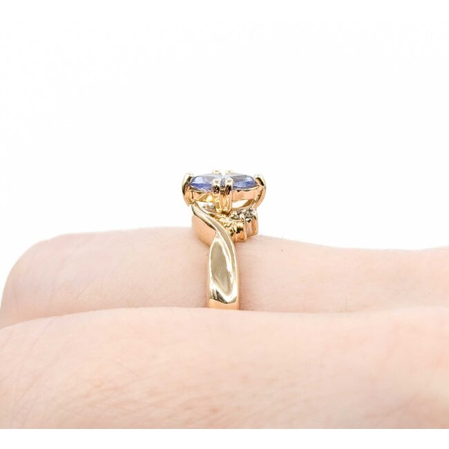 Ring .02ctw Single Cut Diamonds .45ct Tanzanite 10ky sz7.5 225010161