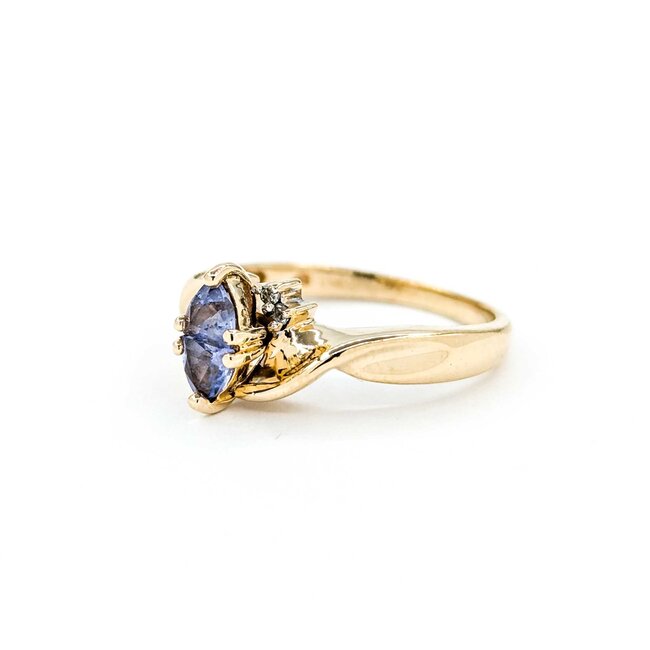 Ring .02ctw Single Cut Diamonds .45ct Tanzanite 10ky sz7.5 225010161