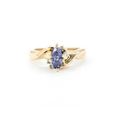  Ring .02ctw Single Cut Diamonds .45ct Tanzanite 10ky sz7.5 225010161