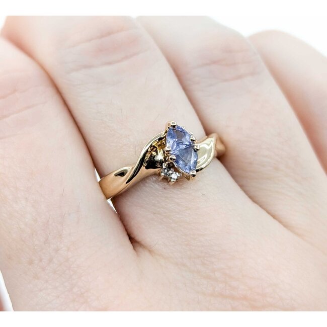 Ring .02ctw Single Cut Diamonds .45ct Tanzanite 10ky sz7.5 225010161