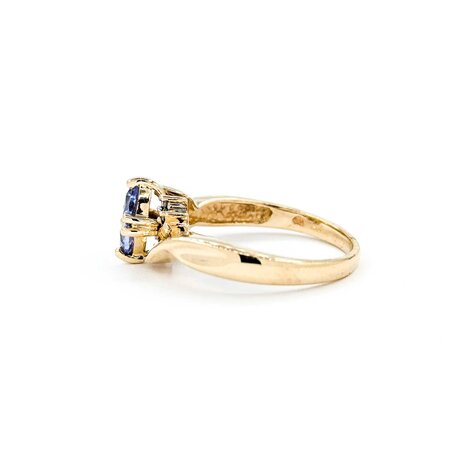 Ring .02ctw Single Cut Diamonds .45ct Tanzanite 10ky sz7.5 225010161