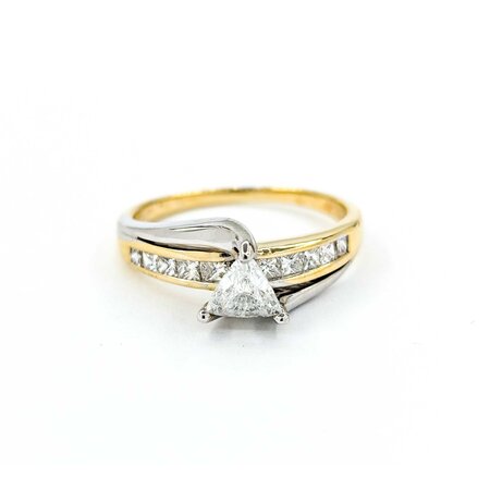 Ring Engagement .37ct Triangle Diamond .50ctw Diamonds 14ktt sz9 225010304