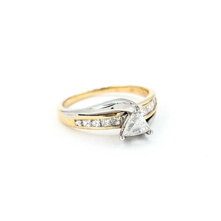 Ring Engagement .37ct Triangle Diamond .50ctw Diamonds 14ktt sz9 225010304