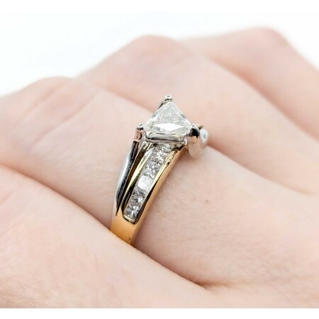 Ring Engagement .37ct Triangle Diamond .50ctw Diamonds 14ktt sz9 225010304