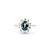 Ring Halo  .30ctw Round Diamonds 1.10ct GIA Australian Sapphire  14kw sz6.5 224040160