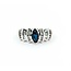 Ring .30ctw Round/Baguette Diamonds .78ct Sapphire 10kw sz9 225010165