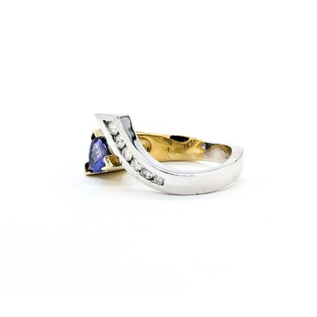 Ring .25ctw Round Diamonds .90ct Tanzanite 14ktt sz7.4 225010181