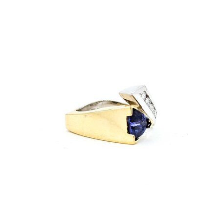 Ring .25ctw Round Diamonds .90ct Tanzanite 14ktt sz7.4 225010181