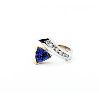 Ring .25ctw Round Diamonds .90ct Tanzanite 14ktt sz7.4 225010181