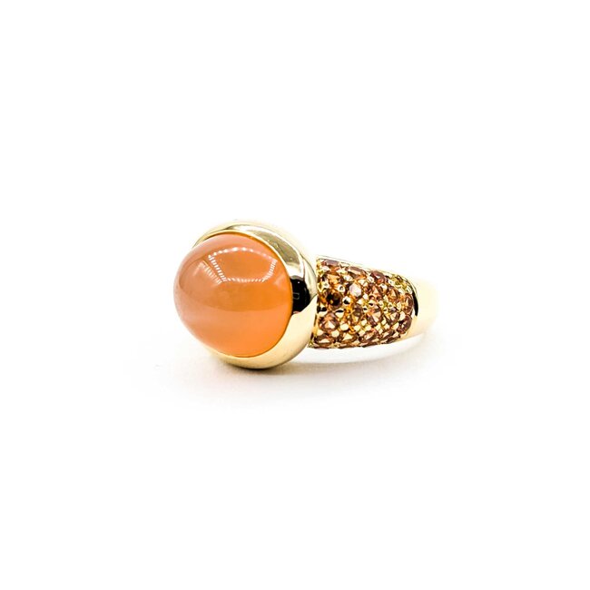 Ring Roberto Coin Pave 6.89ct Moonstone 1.62ctw Citrine18ky sz6 225010173