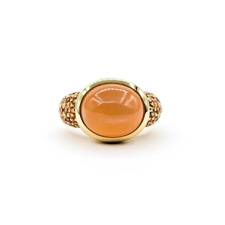 Ring Roberto Coin Pave 6.89ct Moonstone 1.62ctw Citrine18ky sz6 225010173
