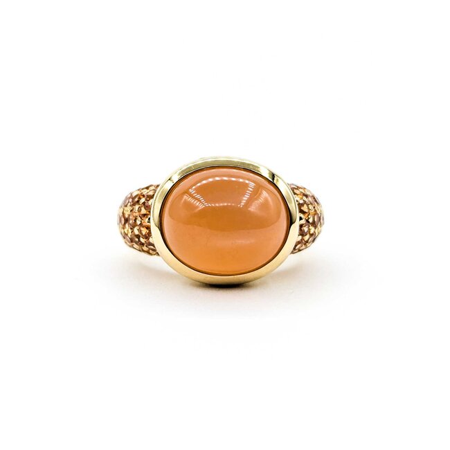 Ring Roberto Coin Pave 6.89ct Moonstone 1.62ctw Citrine18ky sz6 225010173