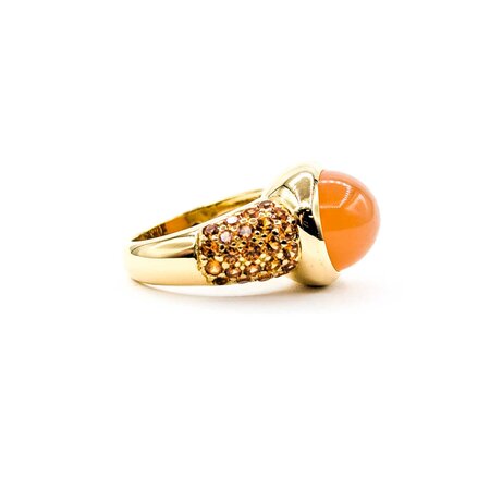 Ring Roberto Coin Pave 6.89ct Moonstone 1.62ctw Citrine18ky sz6 225010173