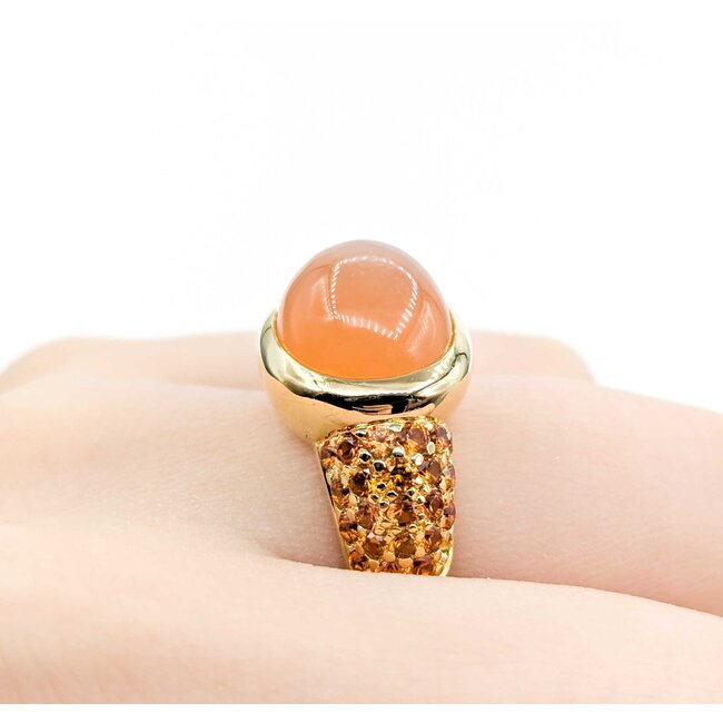 Ring Roberto Coin Pave 6.89ct Moonstone 1.62ctw Citrine18ky sz6 225010173