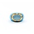 Ring Carved Turquoise .06ctw Round Diamonds 14x10mm Chelcedony 14ky sz7 225010184