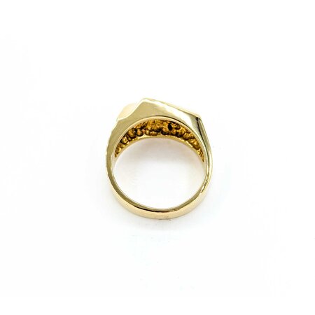 Ring 3 Stone .30ctw Round Diamonds 11mm 14ky sz10.5 225010024