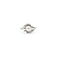 Ring .02ctw Single Cut Diamonds 6.5mm Akoya Pearl 14kw sz7.5 225010178