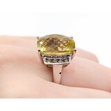  Ring Scroll .32ctw Round Diamonds 9.5ct Quartz 10kw sz7 225010174