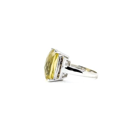 Ring Scroll .32ctw Round Diamonds 9.5ct Quartz 10kw sz7 225010174