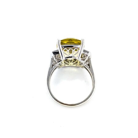 Ring Scroll .32ctw Round Diamonds 9.5ct Quartz 10kw sz7 225010174