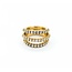 Ring 3 Row 1.50ctw Round Diamonds 15.5mm 18ky sz6.5 225010023