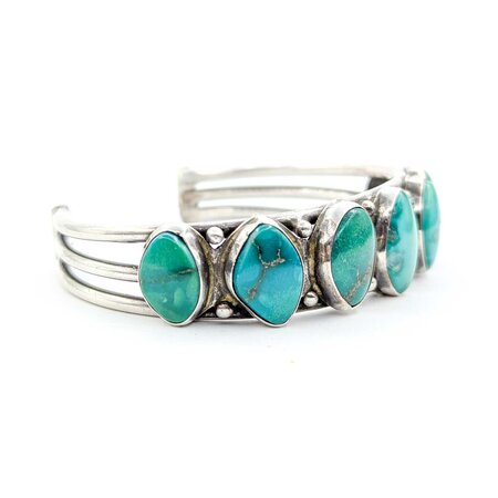 Bracelet Navajo Turquoise SS 7" 17.5mm 225013901