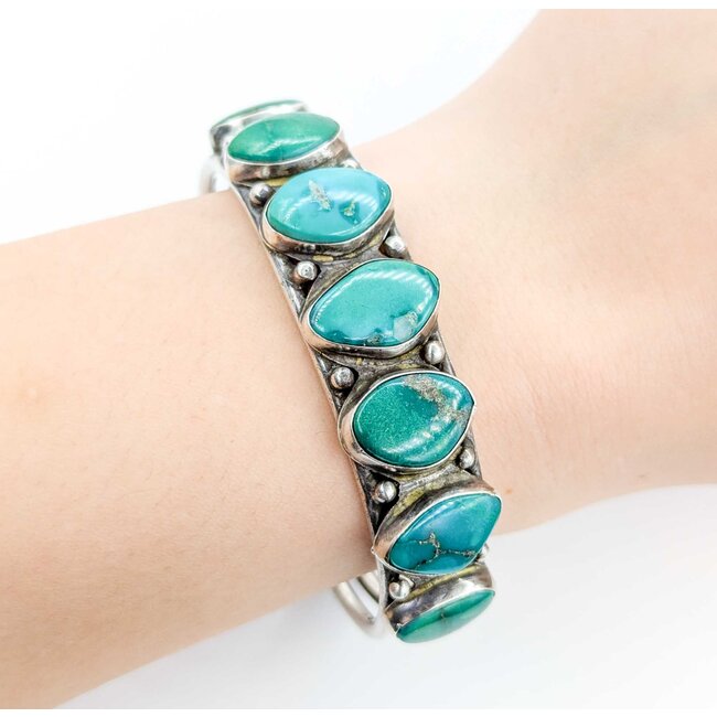 Bracelet Navajo Turquoise SS 7" 17.5mm 225013901