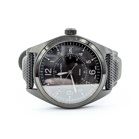 Watch Hamilton Khaki Black H684010 40mm Stainless Leather/Nylon Strap Watch Only 225016605
