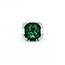 Ring 1.25ctw Round/Princess Diamond 14ct Green Fluorite 18ky 15mm Sz3.75 18.3g 225010032
