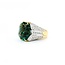 Ring 1.25ctw Round/Princess Diamond 14ct Green Fluorite 18ky 15mm Sz3.75 18.3g 225010032