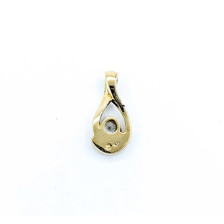 Pendant Swirl .15ct Round Diamond 17x8mm 14ky " 225011009