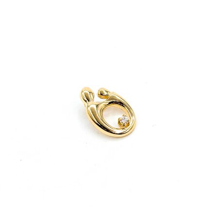 Pendant Mother and Child .02ct Round Diamond 14.5x10mm 14ky " 225011008