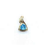  Pendant .08ctw Round Diamonds 2.20ct Topaz 22.5x13.5mm 14ky " 225011262