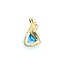 Pendant .08ctw Round Diamonds 2.20ct Topaz 22.5x13.5mm 14ky " 225011262