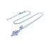Pendant Dangle W/Chain .04ctw Round Diamonds .96ctw Tanzanite 24x10mm 14kw 18" 225011256